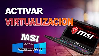 Como HABILITAR la VIRTUALIZACIÓN en Windows 11 MSI📌 [upl. by Emelia]