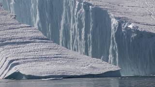 Large Iceberg Breaking near Ilulissat [upl. by Georglana]