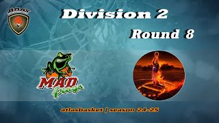 Atlasbasket  Div 2Round 8  MAD FROGS vs ROUKOU BC [upl. by Rudolf]