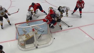 Capitals Announcers Accuse Adin Hill Of Embellishing A Shove [upl. by Ayotna]