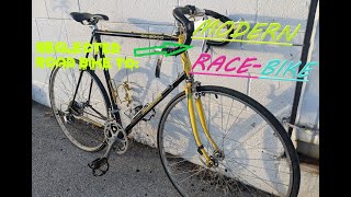 Rusted Road Bike to Modern Race Bike Restoration with Powdercoat  RetroMod Rebuild [upl. by Dorej]