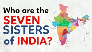 7 sister of India  Seven Sister states of india and their Capital  Trick video  India map [upl. by Annahgiel374]