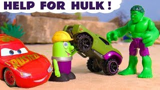 Help For Hulk Story With Funny Funlings And Cars Lightning McQueen [upl. by Annahs929]