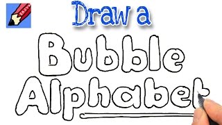 How to Draw Bubble Writing Real Easy [upl. by Naimerej410]