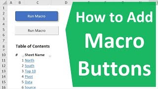 How to Create Macro Buttons in Excel Worksheets [upl. by Roti]