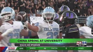 Friday Night Football Fever Game of the Week China Spring vs University High School [upl. by Oppen]