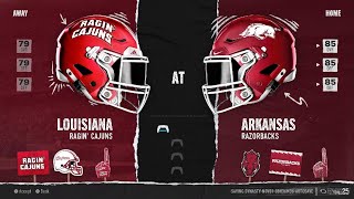 College Football 25 Louisiana Ragin Cajuns VS Arkansas Razorbacks [upl. by Sisile]