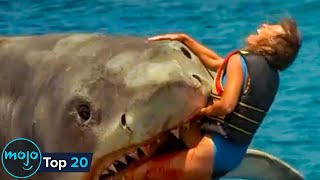 20 Most Terrifying Shark Attacks in Movies [upl. by Elimac]