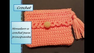 CROCHET PRIMEROS PASOS Monedero fácil para principiantes [upl. by Issej832]