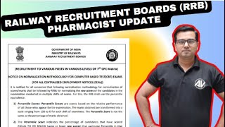 RRB pharmacist vacancy new updates [upl. by Devan]