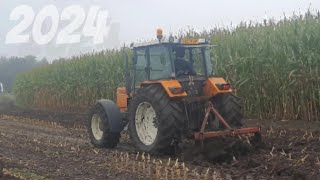 MWM pure SOUND lostrekken 2024 met Renault 6814s  vaste tand en cultivator [upl. by Sonnnie]