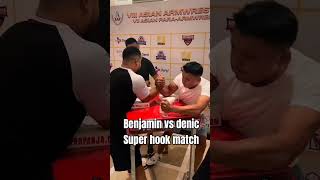 Benjamin vs denic super hook match armwrestling motivation viral [upl. by Mosi]