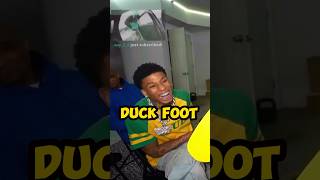 When NLE Choppa gifted Kai Cenat the Duck Boots 🤣🤯 viralshort funny kaicenatstream [upl. by Avilys]