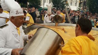 Belgiums giant omelette festival defies tainted egg scandal [upl. by Uriia500]