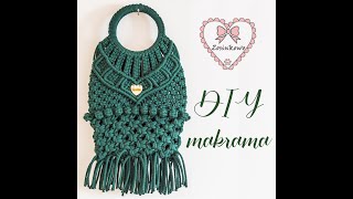 Macrame bag DIY Torebka z makramy krok po kroku [upl. by Ellehcyar]