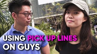 Using Pick Up Lines On Strangers With Nonsense Keywords  SGAG [upl. by Gnouhc242]