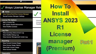 How to Install ANSYS 2023 R1 license manager Premium Premium ANSYS 2023 R1 part 1 [upl. by Hellene]