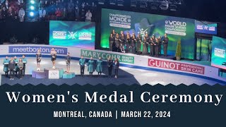 World Figure Skating Championship Womens Medal Ceremony  Montreal 2024 [upl. by Yehus]