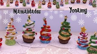 ARBOLITOS NAVIDEÑOS HECHOS CON LIMPIA PIPAS Y CHOCOLATES [upl. by Macleod232]