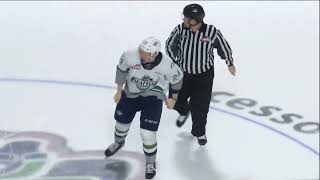 Everett Silvertips VS Seattle Thunderbirds Hits Fights And Goals [upl. by Crandale]