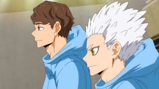 ハイキュー Hoshiumi witnessed and discussed the intense match between Karasuno and Inarizaki [upl. by Ellehciram]