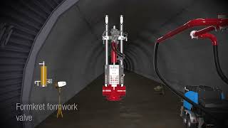 Putzmeister Formkret  concrete lining solutions for tunnels [upl. by Ynohtna]