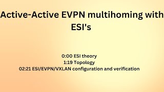 Arista EVPN MultiHoming with Ethernet Segment IdentifiersESI [upl. by Maryann]