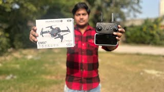 Drone dm97 drone wiFI camera Rc foldable drone 360fly 4K shooting dual camera  1000 mitre in sky [upl. by Silisav572]