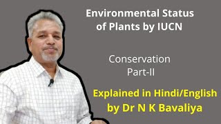 Environmental Status of Plants based on IUCN by Dr N K Bavaliya Principal Govt Science College Sikar [upl. by Ilzel765]