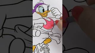 Coloring Disney Daisy Duck Work Out Girl coloring disney daisy workout [upl. by Alenoel]