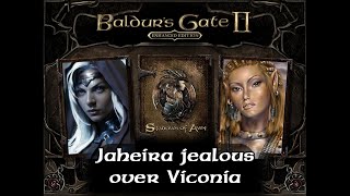 Jaheira jealous over Viconia Baldurs Gate II dialog  Fully voiced [upl. by Elbart]