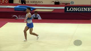 KRASIAS Michalis CYP  2018 Artistic Worlds Doha QAT  Qualifications Floor Exercise [upl. by Adnolehs]