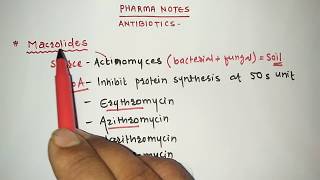 MACROLIDE ANTIBIOTICS WITH TRICKS5  RRB PHARMACIST EXAM  GPAT  ESIC  PART59 [upl. by Holds]