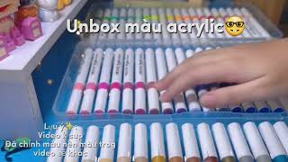 unboxin màu acrylic dạng bút🌷✨️Chúi xanhasrm viral unboxing colors [upl. by Ailen361]