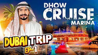 Luxury Dhow Cruise Marina Dubai Dinner 2023 I 5 Star Buffer Dinner I Yacht Tour I Dubai Nightlife [upl. by Lleral]