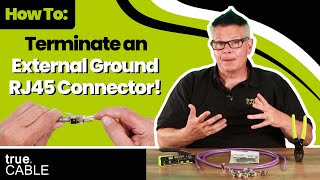 Simple Way to Terminate a Cat6A External Ground RJ45 Connector [upl. by Kacey]