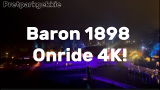 BARON ONRIDE 4K NACHT ⚒️👻  Efteling Onrides [upl. by Phail863]