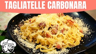 Tagliatelle Carbonara recipe  Garlic Pasta  Carbonara pasta [upl. by Jerol]