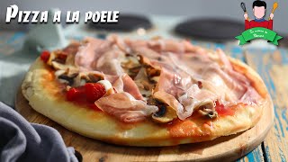 Recette  La pizza à la poêle facile sans four [upl. by Ancalin]