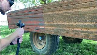 Lasersko čišćenje prikolice  Laser cleaning of a trailer [upl. by Enilra]