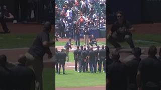 Madison Bumgarner’s first pitch to Buster Posey 🥹 [upl. by Brady288]