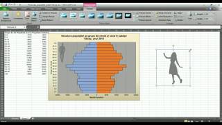 Piramida populatiei in Excel 2010 mod de realizare [upl. by Kunkle]