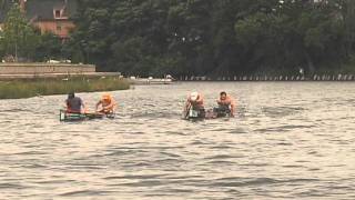 2005 AuSable River Canoe Marathon Finish  The Closest Finish in History [upl. by Janik]