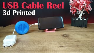 3D Printed USB Cable Reel  3D Printing Show [upl. by Nyrhtakyram]