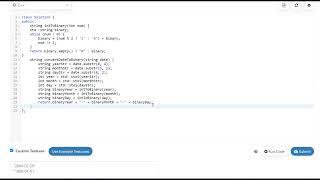 100422 Convert Date to Binary  Leetcode weekly solution  leetcodechallenge leetcode [upl. by Sabella989]