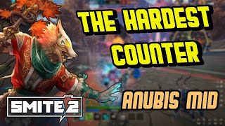 HIGH IQ COUNTER PICK  Anubis MID  SMITE 2 RANKED [upl. by Llenad]