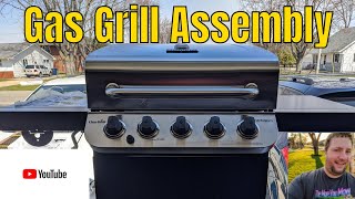 Gas Grill Assembly  Char Broil Performance 5 Burner Gas Grill [upl. by Ffilc926]