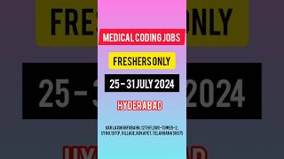 MEDICAL CODING JOBS  FRESHERS  CERTIFIEDNONCERTIFIED  hydjobs viral medicalcodingjobs [upl. by Valeta59]