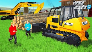 OUR quotBULLDOZERquot RIPPIN THROUGH THE WOODS NEW 350000 DOZER ON FLAT SURVIVAL  Farming Simulator [upl. by Nagel]