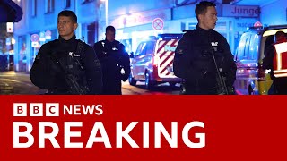 Several killed in knife attack in Solingen Germany  BBC News [upl. by Allicerp]